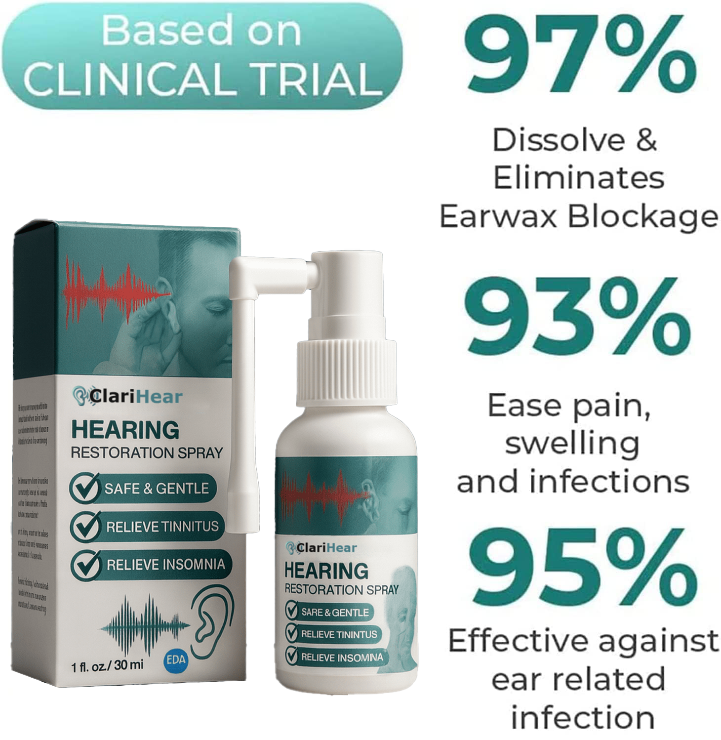 ClariHear™ Ear Spray | Boosts hearing clarity by 99% within 3 days!