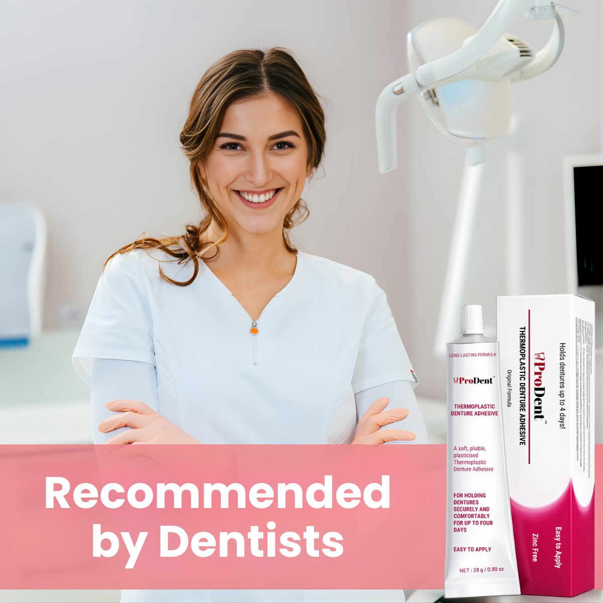 ProDent™ Denture Adhesive & Fixative | Secures 95% of Dentures