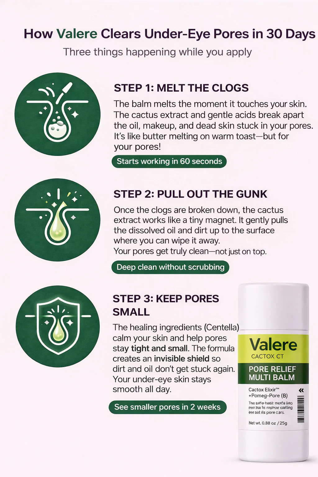 Valere Cactox Pore Relief Balm