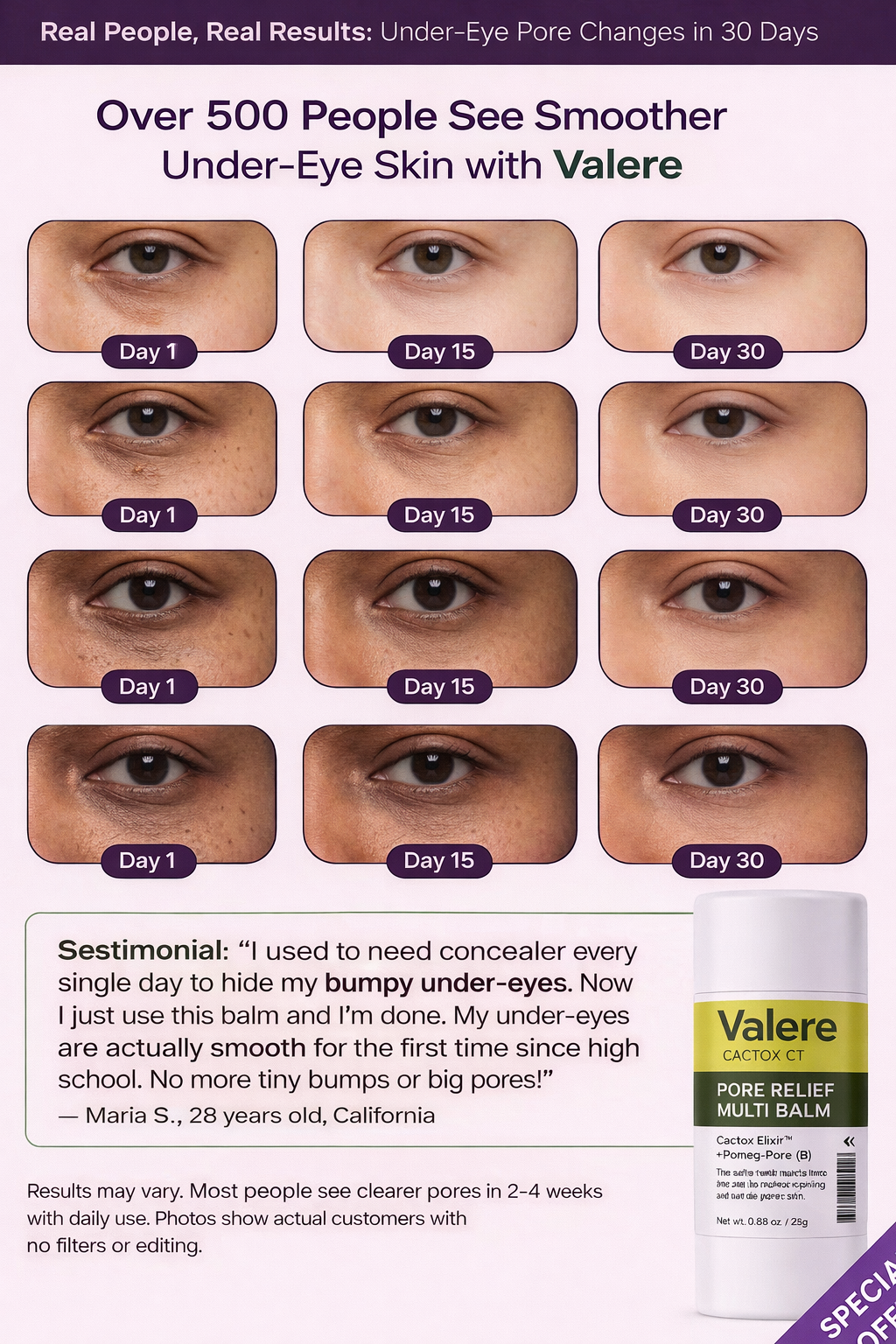 Valere Cactox Pore Relief Balm