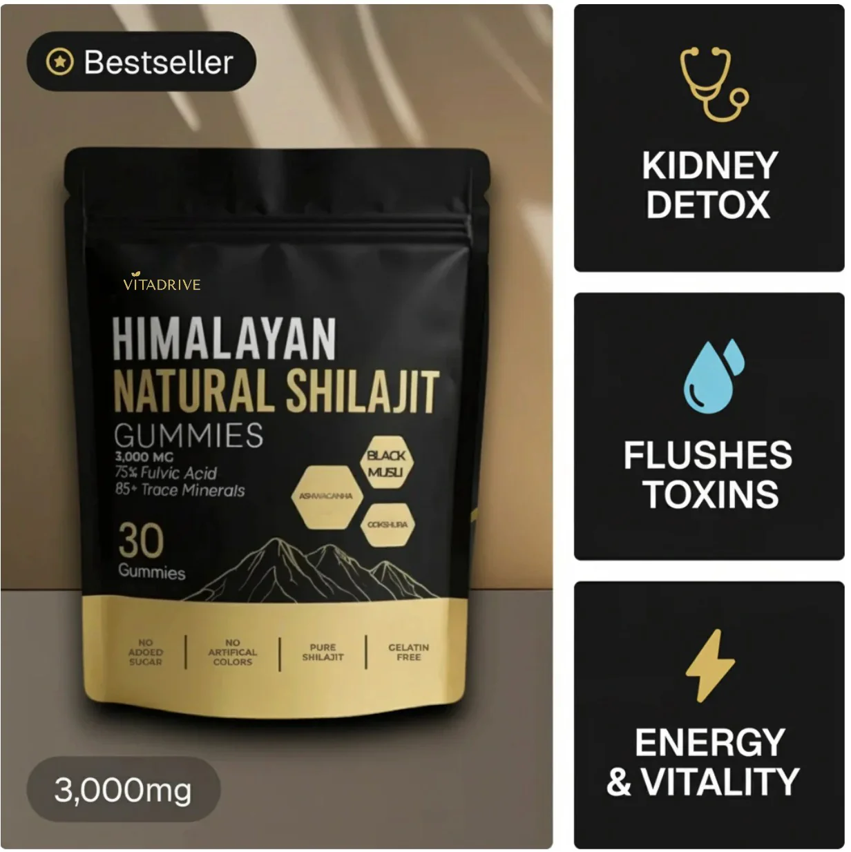 VITACORE Kidney Support Shilajit Gummies