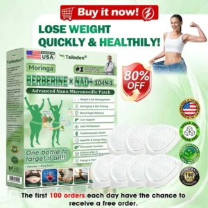 Taileden® Moringa · Berberine × NAD+ 10-in-1 Advanced Nano Microneedle Patch