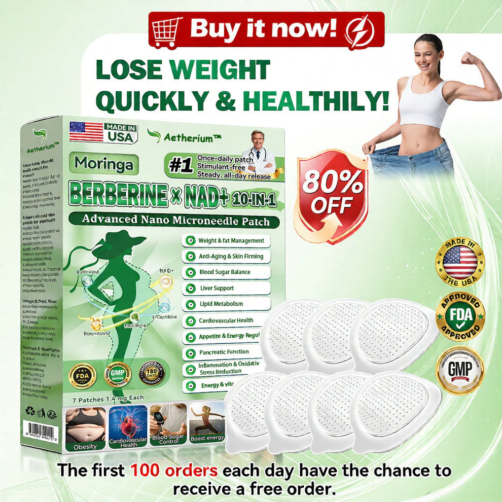 Aetherium® Moringa Berberine NAD+ 10-in-1 Advanced Nano Microneedle Patch