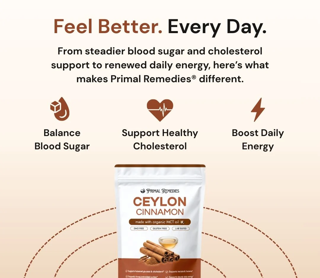 Primal Remedies Ceylon Cinnamon 7200mg equivalent with MCT Oil