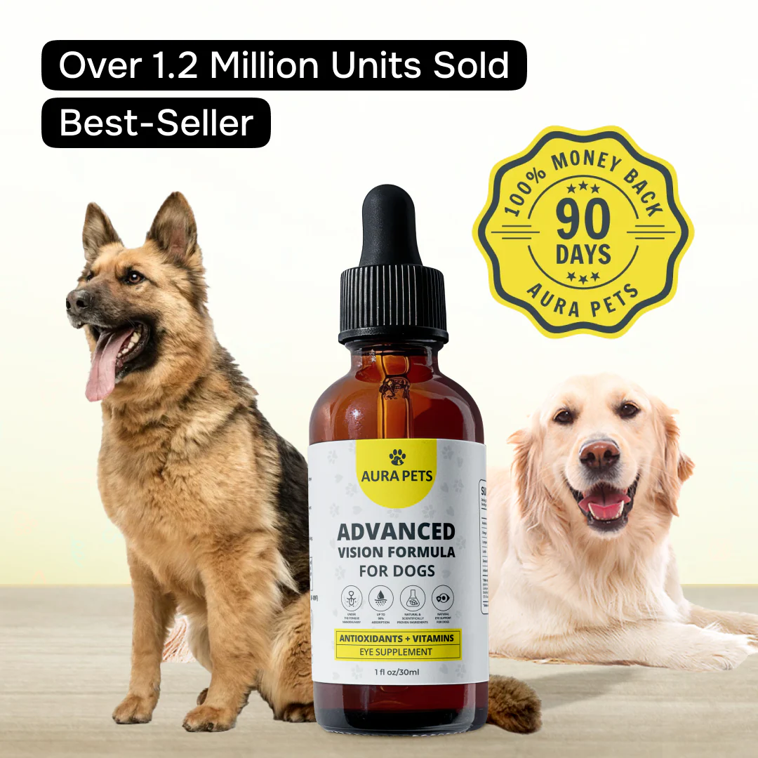 AURA PETS Helps Dogs Stop Eye Scratching & Naturally Reduce Cloudiness