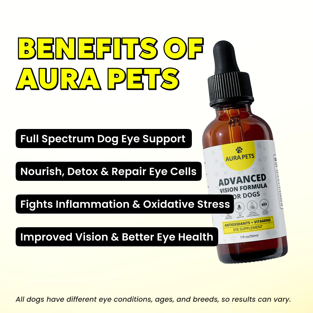 AURA PETS Helps Dogs Stop Eye Scratching & Naturally Reduce Cloudiness