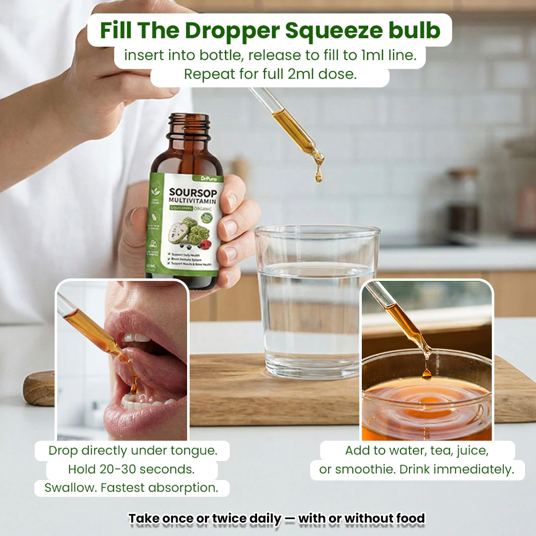 DrPura Soursop Drops – Kill & Flush Parasites From