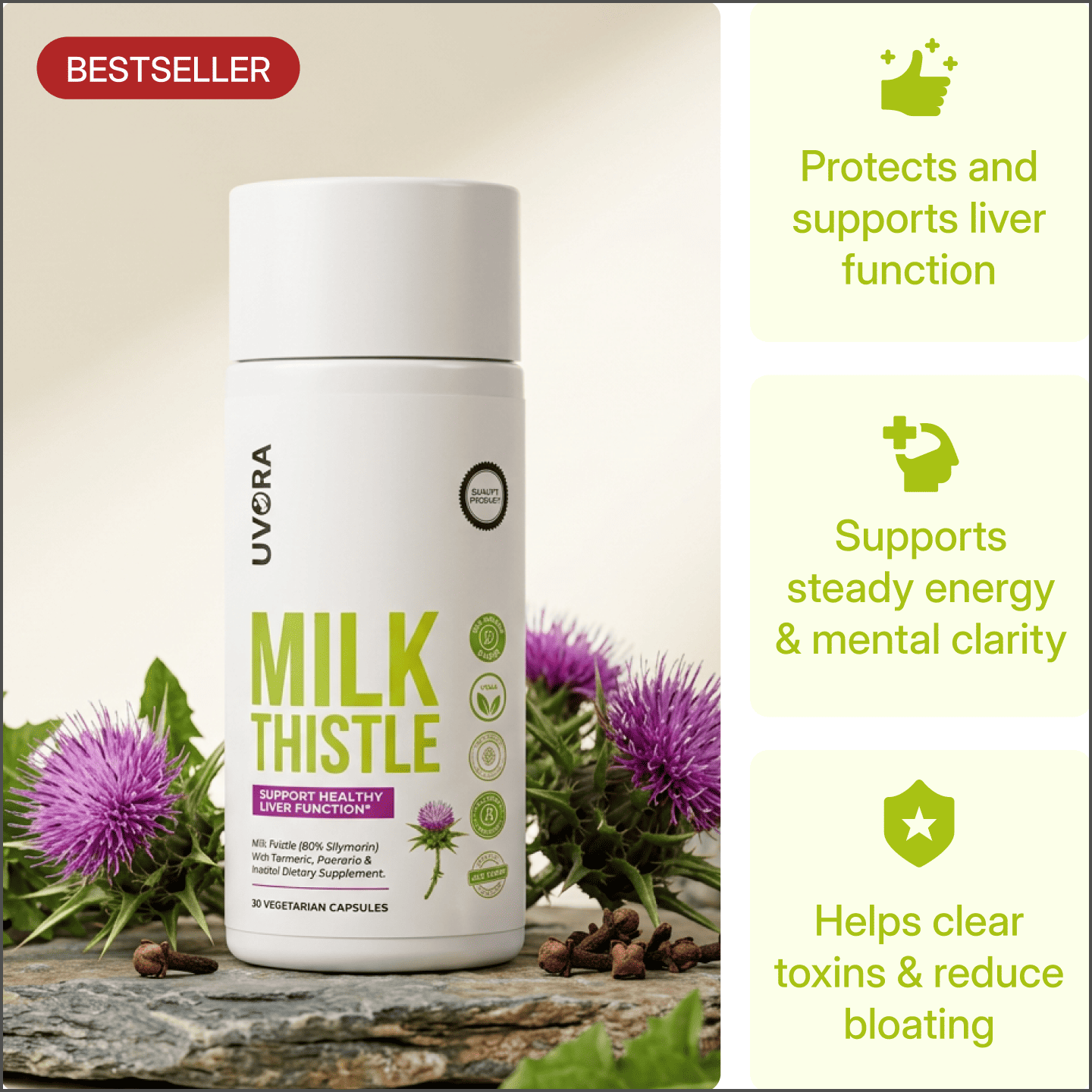 UVORA MILK THISTLE HERBAL DIETARY SUPPLEMENT