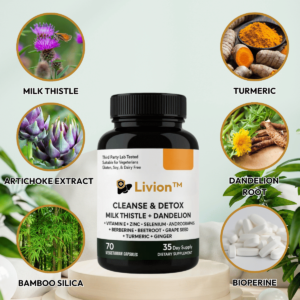 Livion™ Cleanse & Detox Milk Thistle + Dandelion
