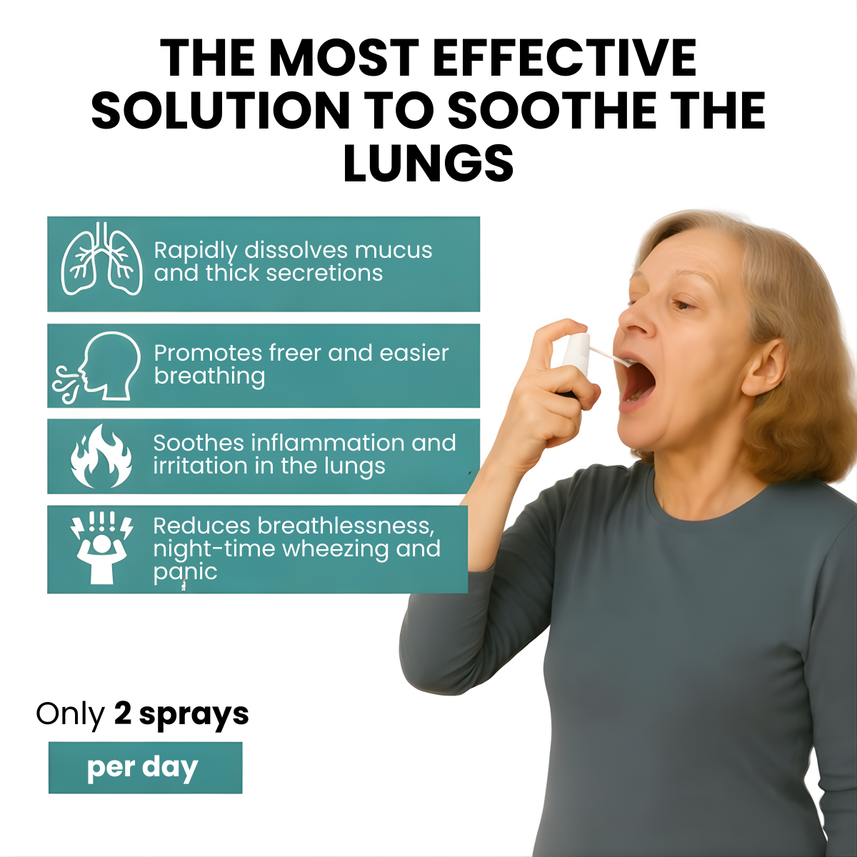 OxyFlow Lung Mucus Cleaner Fast Absorption Active Antibacterial