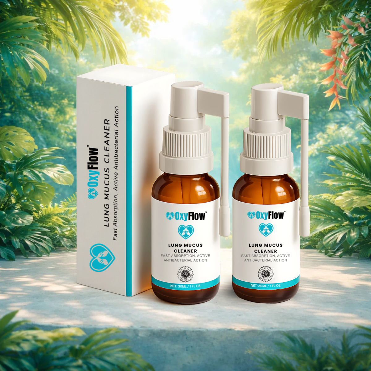 OxyFlow Lung Mucus Cleaner Fast Absorption Active Antibacterial