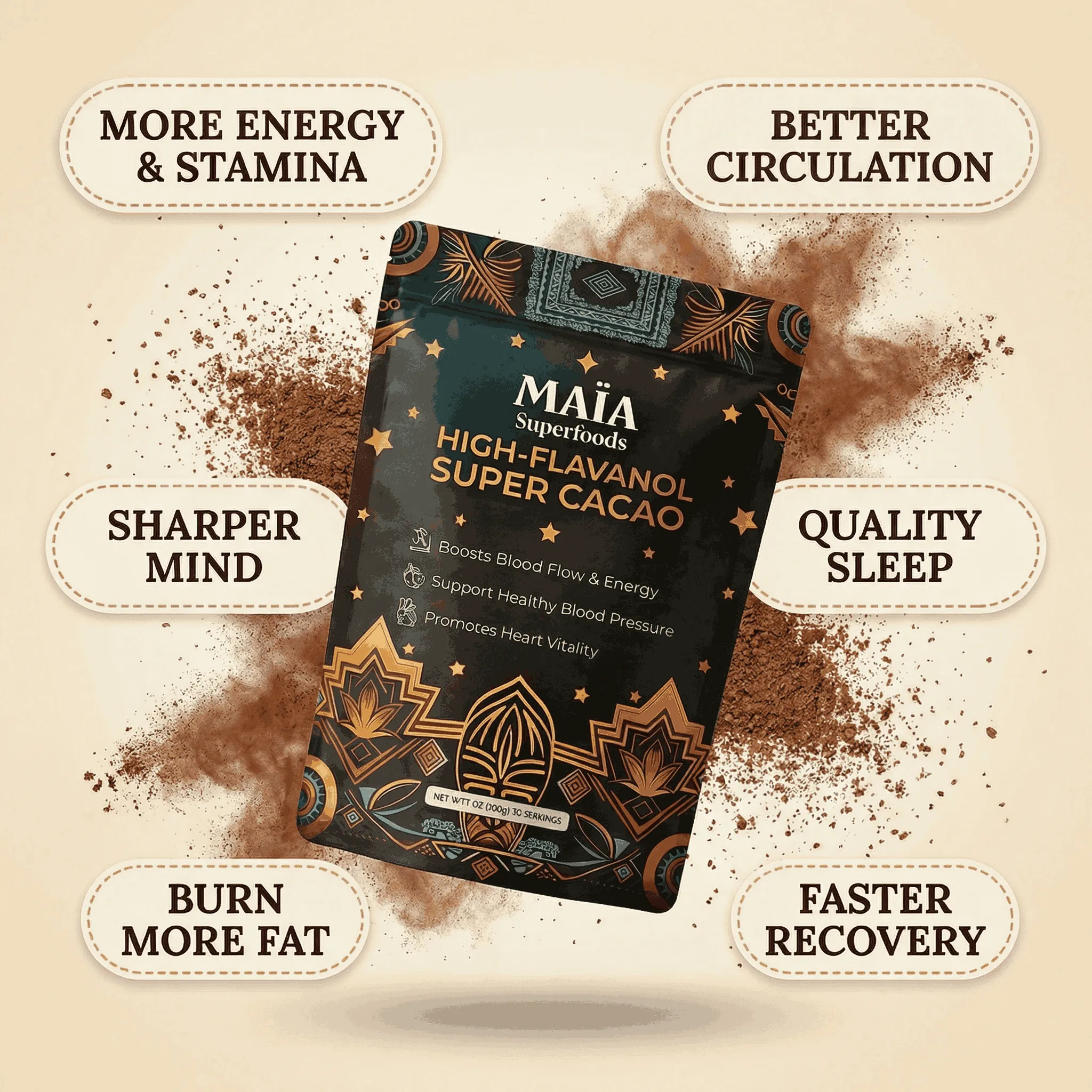 MAÏA Superfoods High-Flavanol Super Cacao
