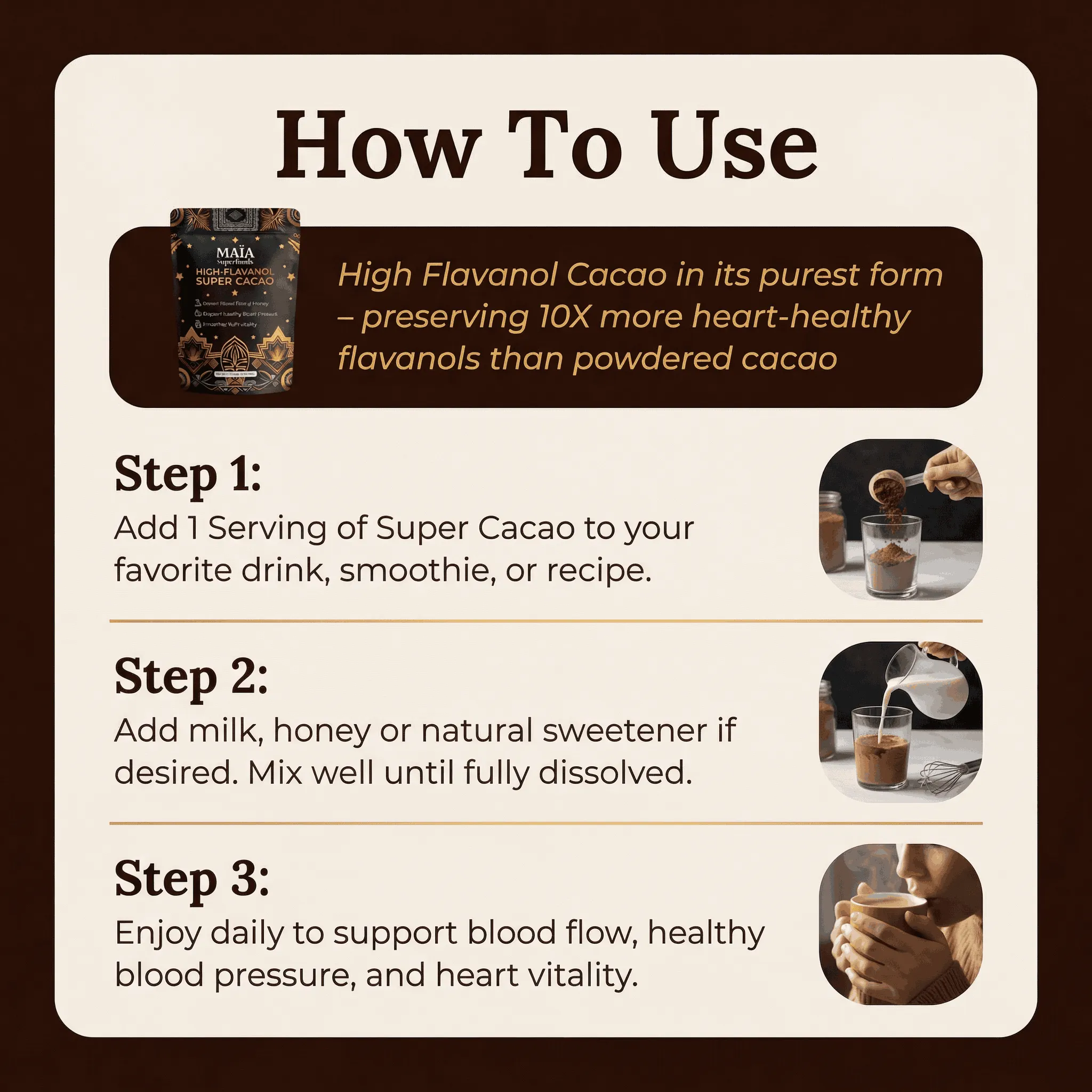 MAÏA Superfoods High-Flavanol Super Cacao