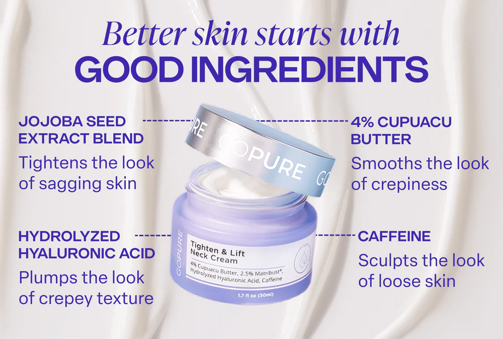 GOPURE Tighten & Lift Neck Cream Matribust Caffeine