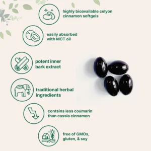 Resia Ceylon Cinnamon 7200mg Equivalent with MCT Oil