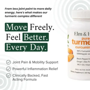 Elm & Herb Pure Turmeric Curcumin 95 Supplement
