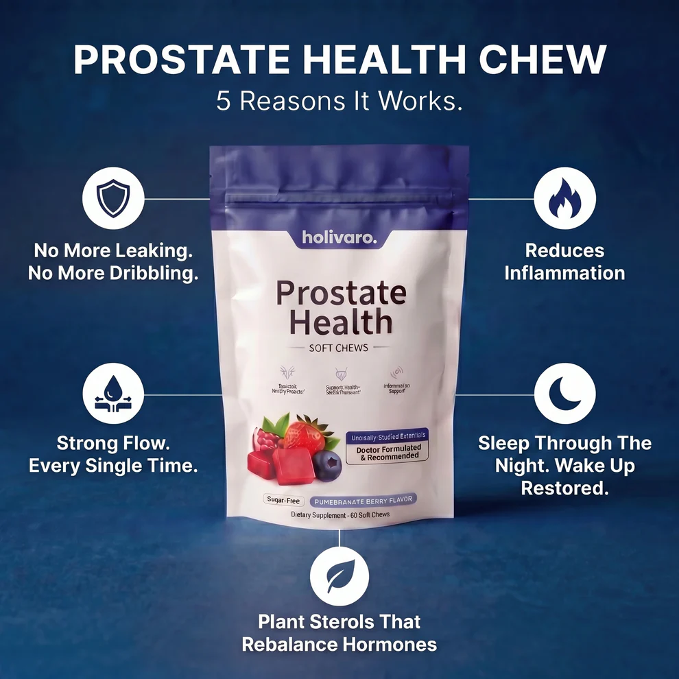 Holivaro Nitric Oxide & Prostate Health Soft Chews