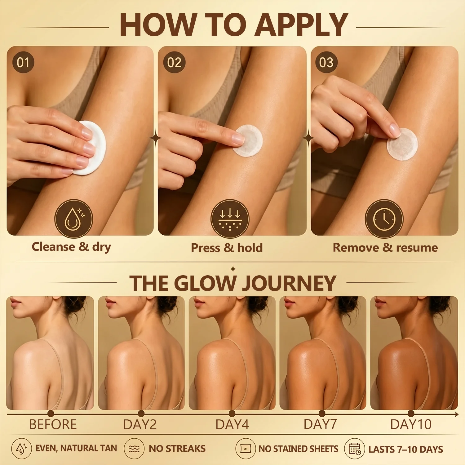 Hiskin Sunless Instant Bronze Microneedle Patch