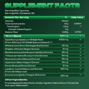 NovuLife Alpha Gummies-Male Performance + Vitality 10 in 1